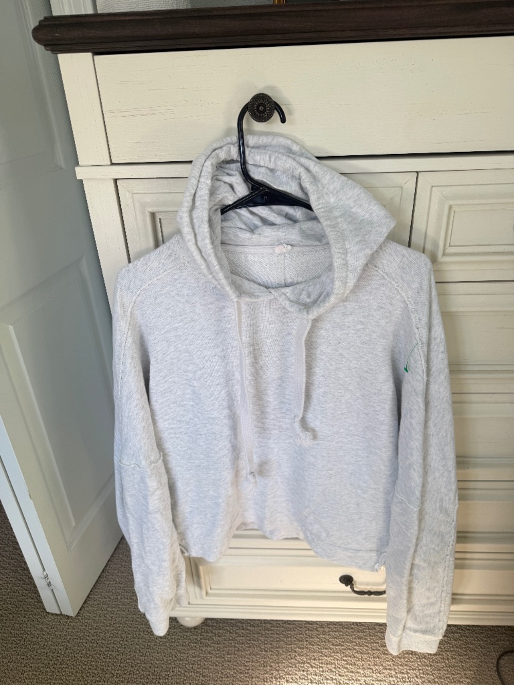 Free People Mason Pullover Oversized Hoodie Gray Size S EUC